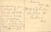 November 21, 1916, back 2. 
France 
Nov 21/6
Mrs. D. E. Johnston
170 Olive St
Victoria
BC
am sending you a couple of blanks. no letter for over a week, am well &amp; hope all at home are same with Love &amp; Kiss XXX your Loving Hubby
W.J J