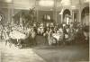 Group shot of wedding party & guests, Mürren P.O.W. Camp, Switzerland, 1916-1917 WWI