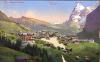 Postcard of Mürren, Switzerland, circa 1917, P.O.W, WWI.