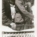 A closeup of the Prince of Wales during his visit to a military hospital