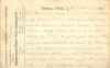 11/June 1916.
Dear mother. I am quite well, I hope you did'nt worry to much about me. Will you please send me the following. Bread. Cheese. Cocoa. Sugar. Razor. Soap. Brush. & a little money by P.G.G. to get a few things that you are not allowed to send. If there is an old French lesson Book around the House send that as well. I hope you wont mind me just asking for things on this card. your loving Son. Tommy.