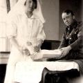 Photo #64
Nurse Redressing 
Soldiers wounded leg