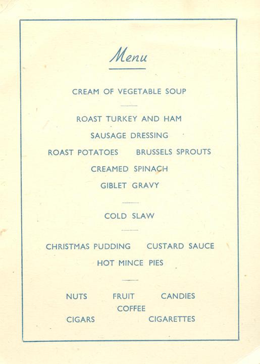 Menu, inside