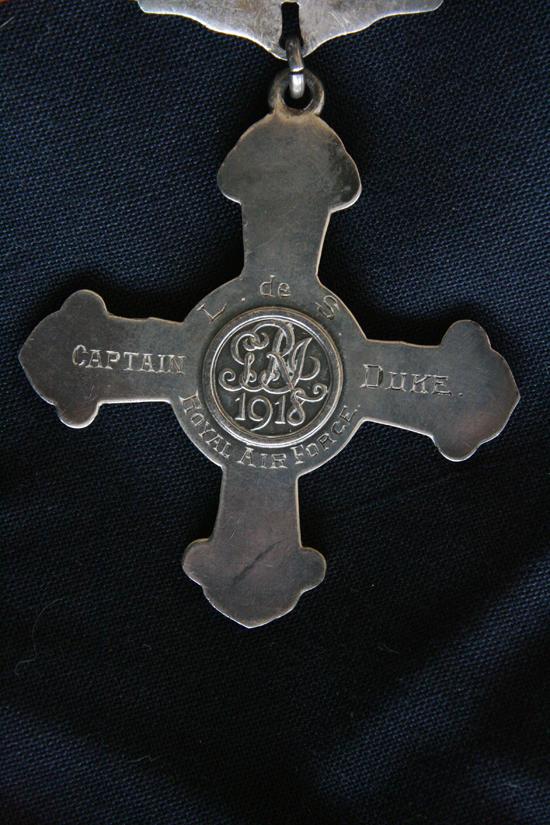 Duke, Distinguished Flying Cross, back.