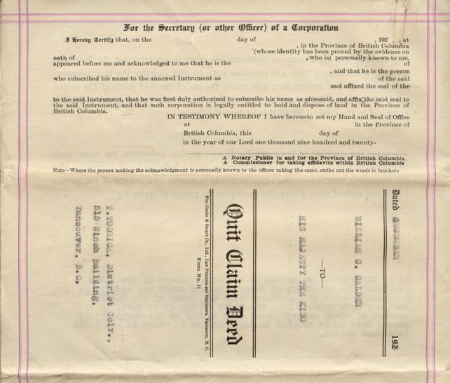 #5 Quit Claim Deed
Jan. 16, 1926