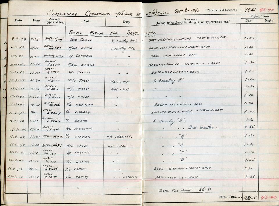 Thomas Scandiffio, Gunner Logbook, p.18