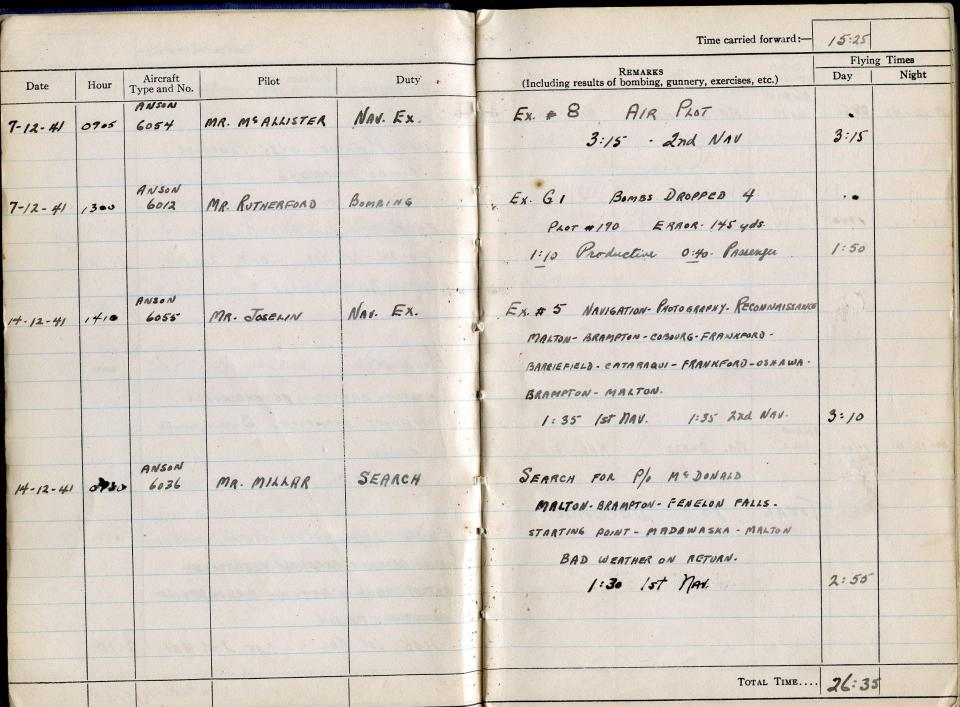 Thomas Scandiffio, Gunner Logbook, p.4