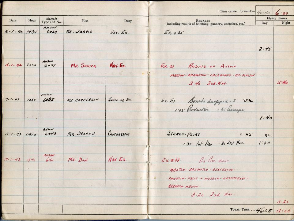 Thomas Scandiffio, Gunner Logbook, p.7