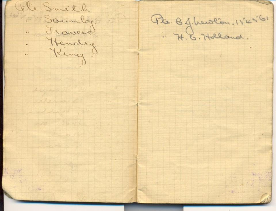 #2 Notebook
Roster of Men Continued
1916