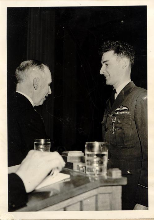 Vaughan receiving the DFC.