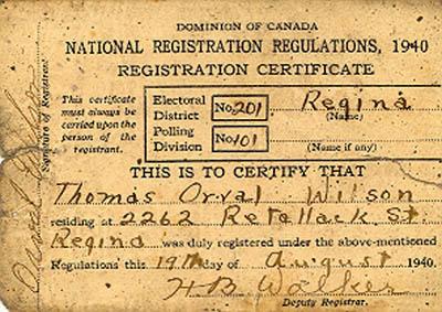 Registration card