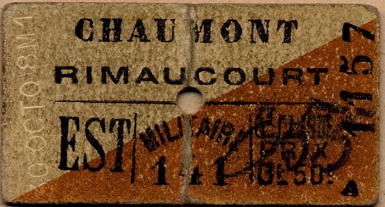 Railway Ticket - Chaumont