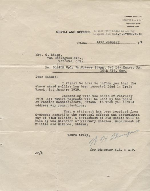Stagg. Train Wreck. WWI